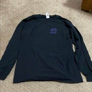 PAWZ Black Shirt with Purple Paw Design